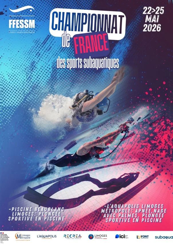 LIMOGES : Sports subaquatiques – Le Championnat de France de retour du 22 au 25 mai