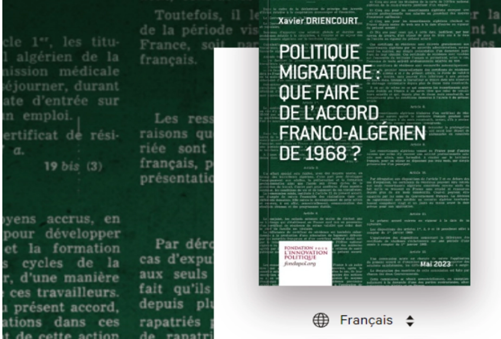 PARIS : Politique migratoire, que faire de l'accord franco-algérien de