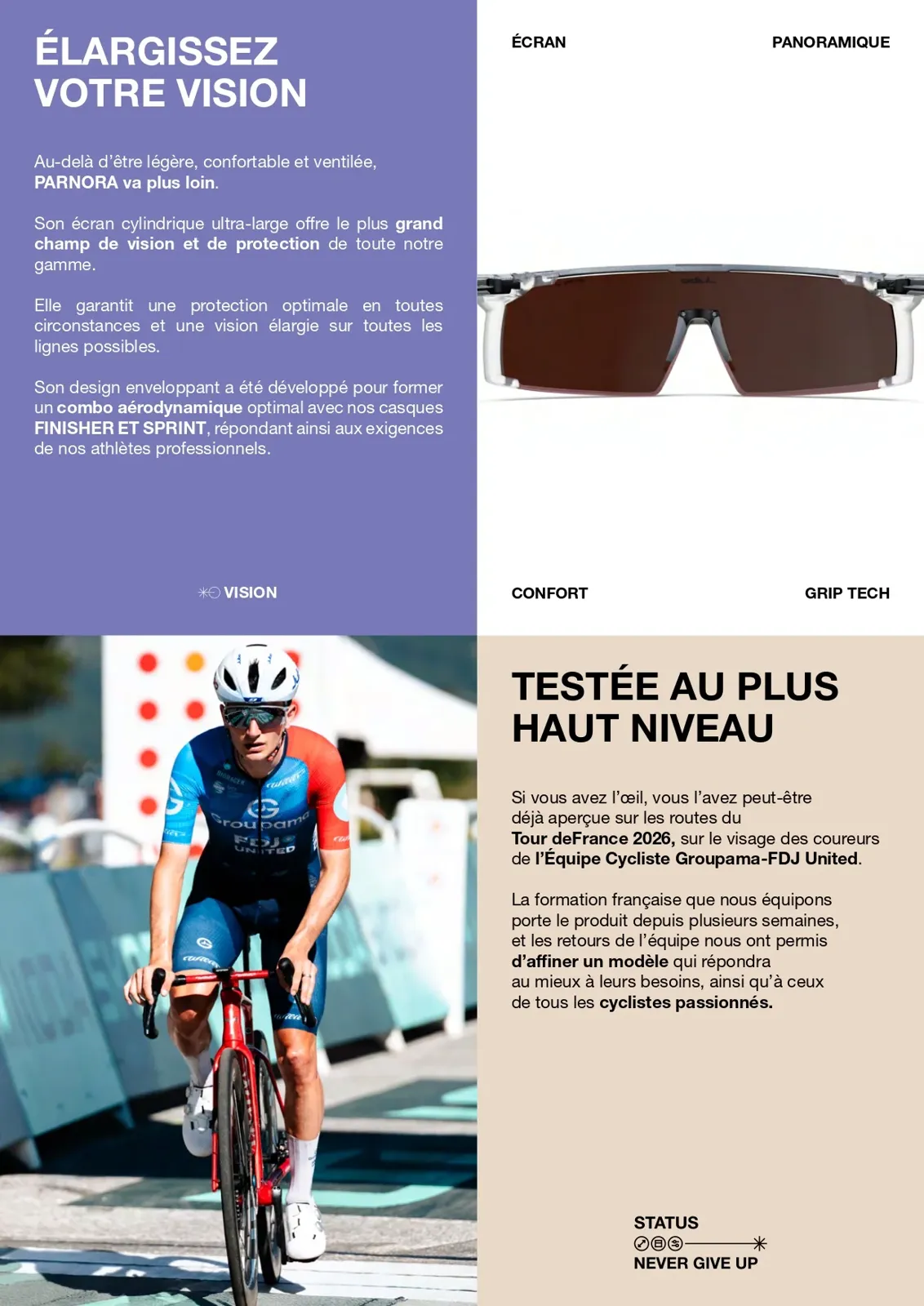 LONGCHAUMOIS : Julbo lance PANORA, sa nouvelle lunette conçue pour la haute performance cycliste
