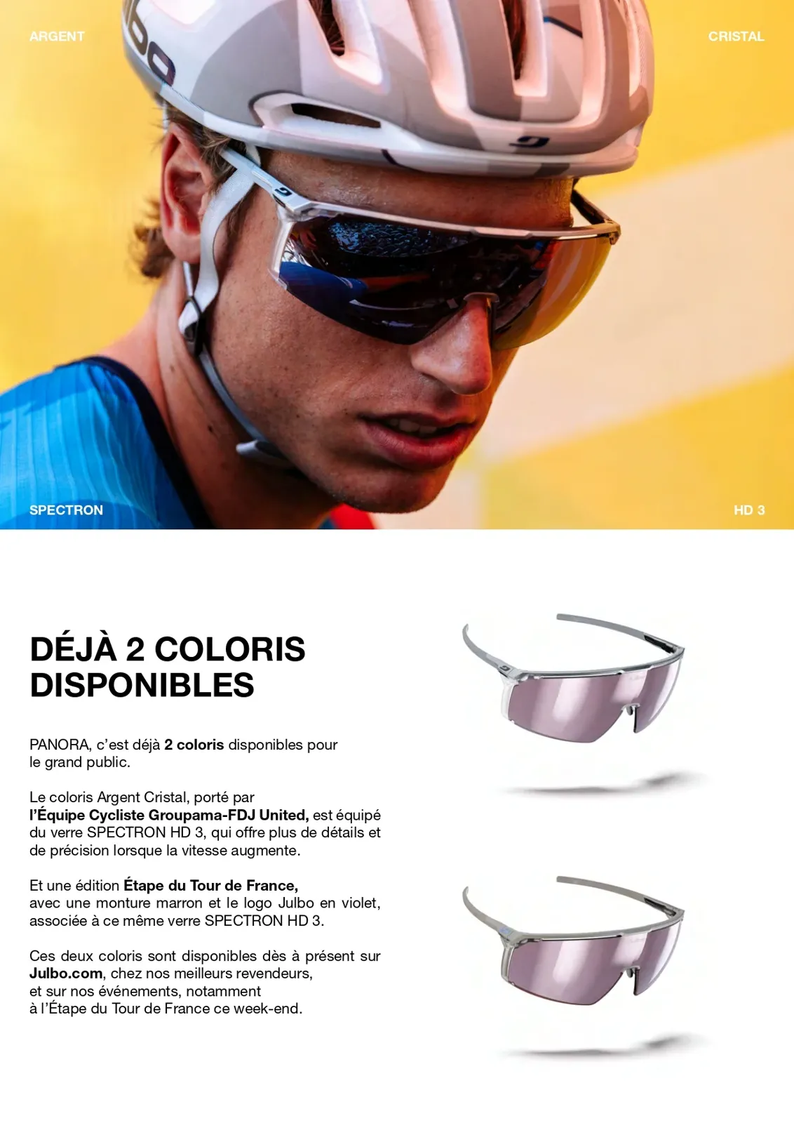 LONGCHAUMOIS : Julbo lance PANORA, sa nouvelle lunette conçue pour la haute performance cycliste