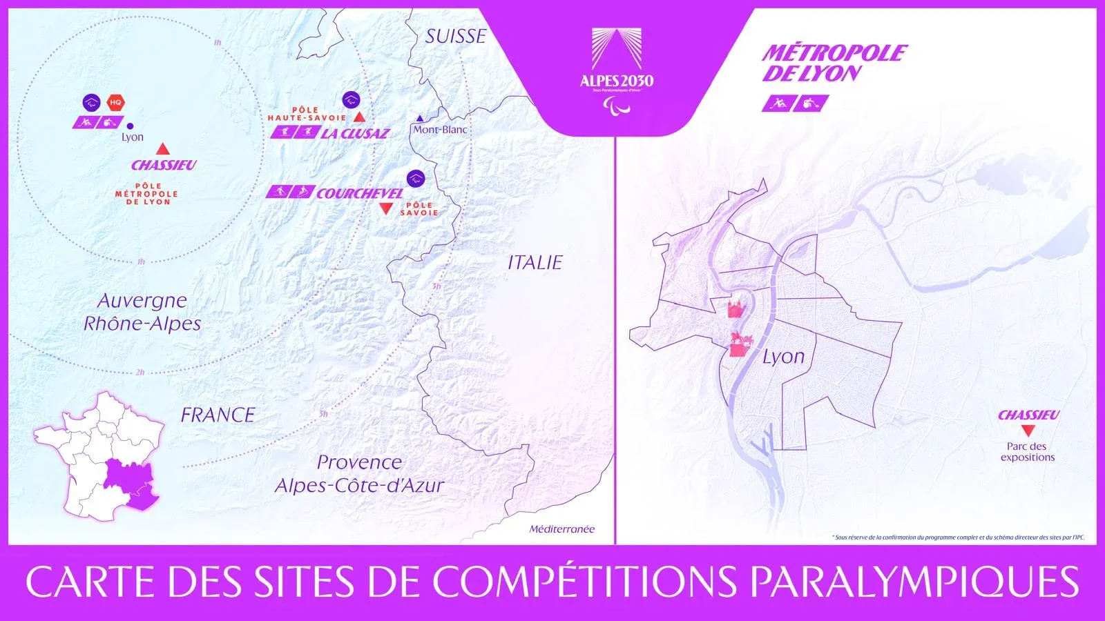 LYON : JO d'hiver 2030 - Le projet Alpes 2030 accélère et dévoile sa carte des sites