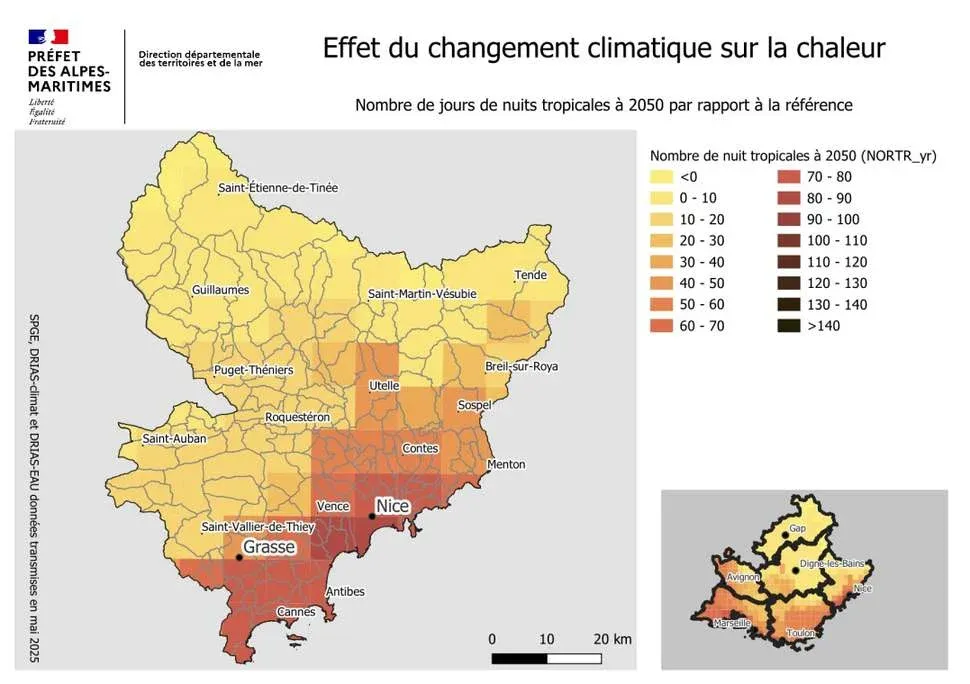 NICE : Changement climatique - L'État et les acteurs locaux dressent un constat d'urgence pour les A