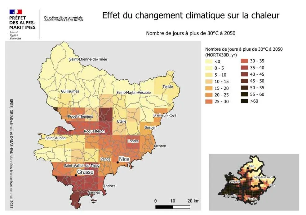 NICE : Changement climatique - L'État et les acteurs locaux dressent un constat d'urgence pour les A