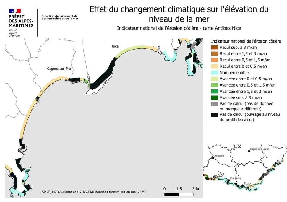 NICE : Changement climatique - L'État et les acteurs locaux dressent un constat d'urgence pour les A