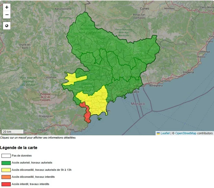 NICE : Feux de forêt - Risque très sévère dans le massif Esterel/Tanneron ce jeudi