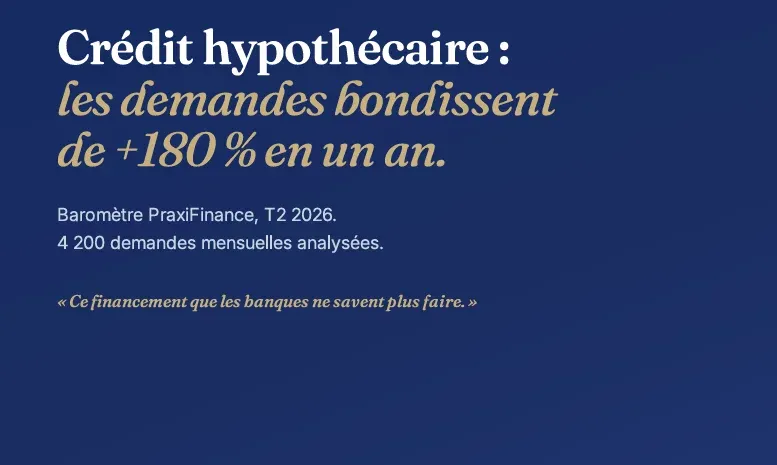 PARIS : Crédit hypothécaire - Les demandes explosent de 180 % en un an