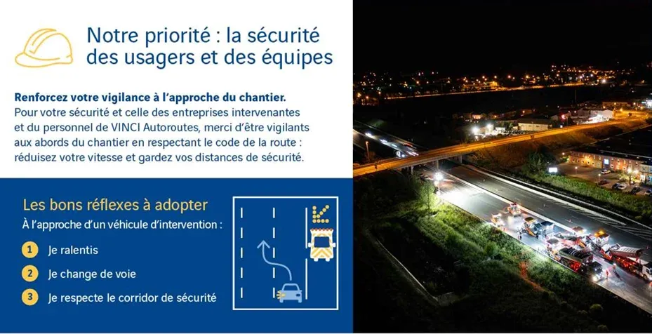 TOULON : Autoroutes A50, A57, A8 - Importantes fermetures nocturnes dans le Var cette semaine