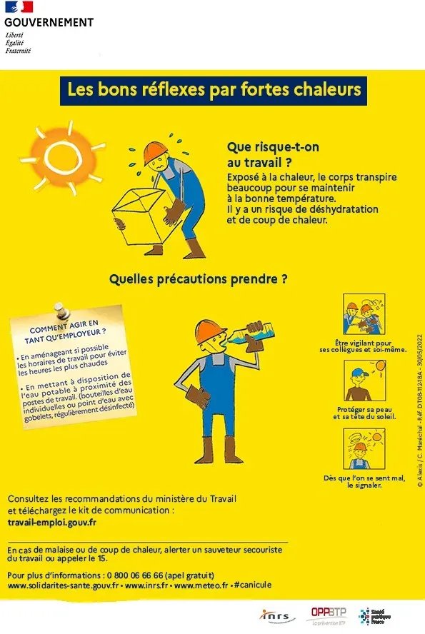 TOULON : Canicule - Les horaires des chantiers du BTP aménagés pour protéger les salariés