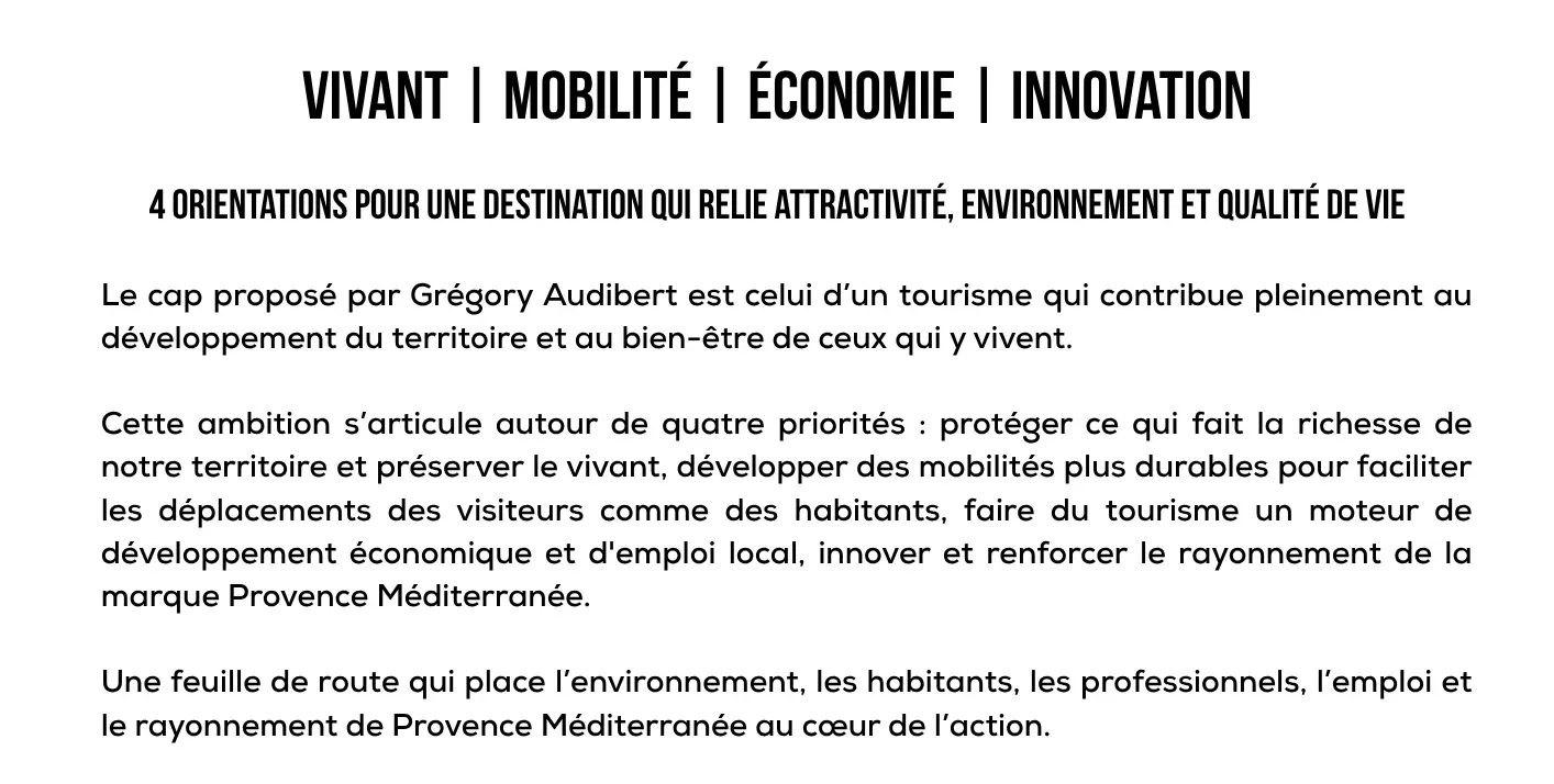 TOULON : Grégory Audibert : « Faire de Provence Méditerranée une destination durable et attractive »
