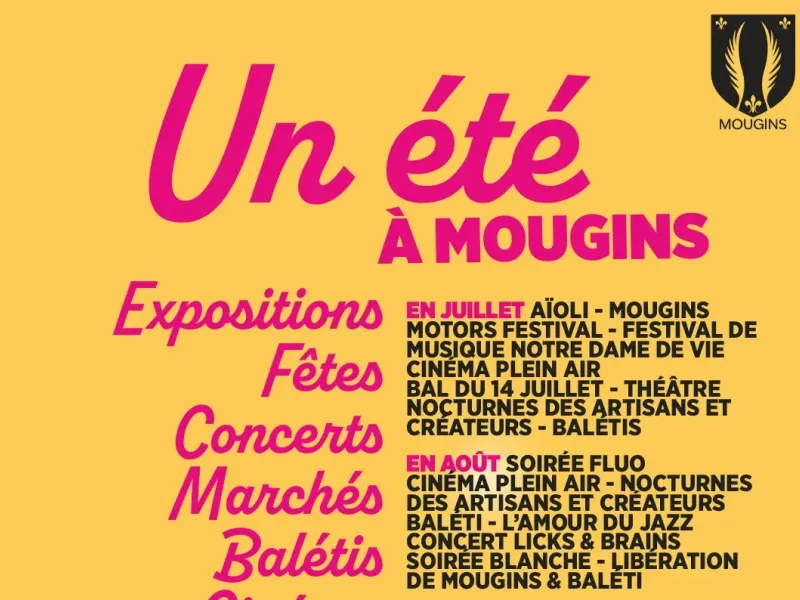 MOUGINS : Saison estivale - 58 événements, de nombreuses nouveautés et la gratuité comme fil rouge