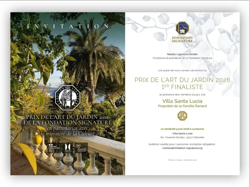 MARSEILLE : Patrimoine - La Villa Santa Lucia lauréate du Prix de l’Art du Jardin 2026